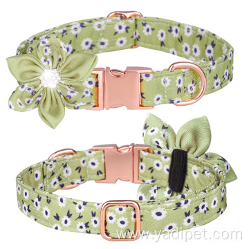 comfy flower Female girl gold metal buckle collar